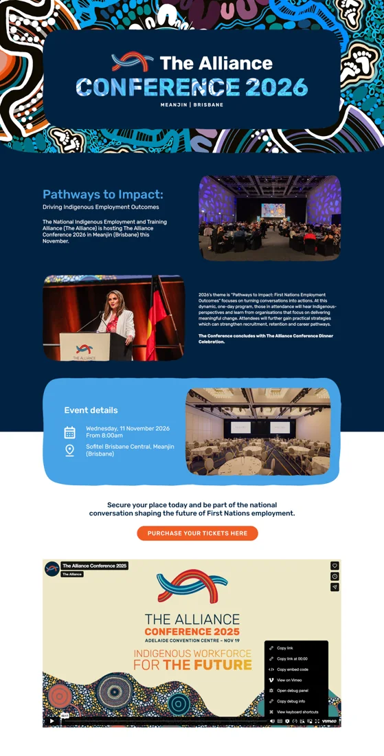 The Alliance: conference email